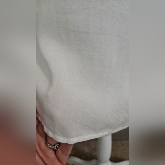 BASLER Modal Sleeveless Relaxed Fit Long Length Crew High Neck Top. White.Size M - Picture 10 of 10